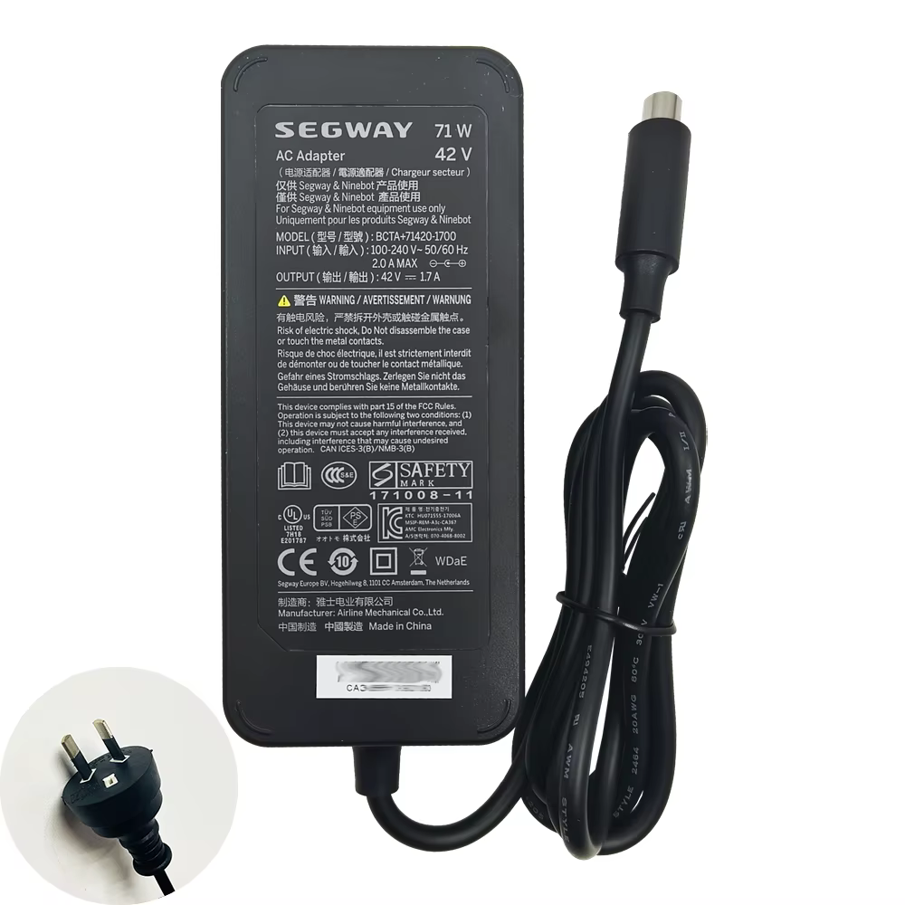 Ninebot-Chargeur Segway pour scooter électrique, pièces d'origine, ES1, ES2, 42V, 1,7 A, ES4, E22, E