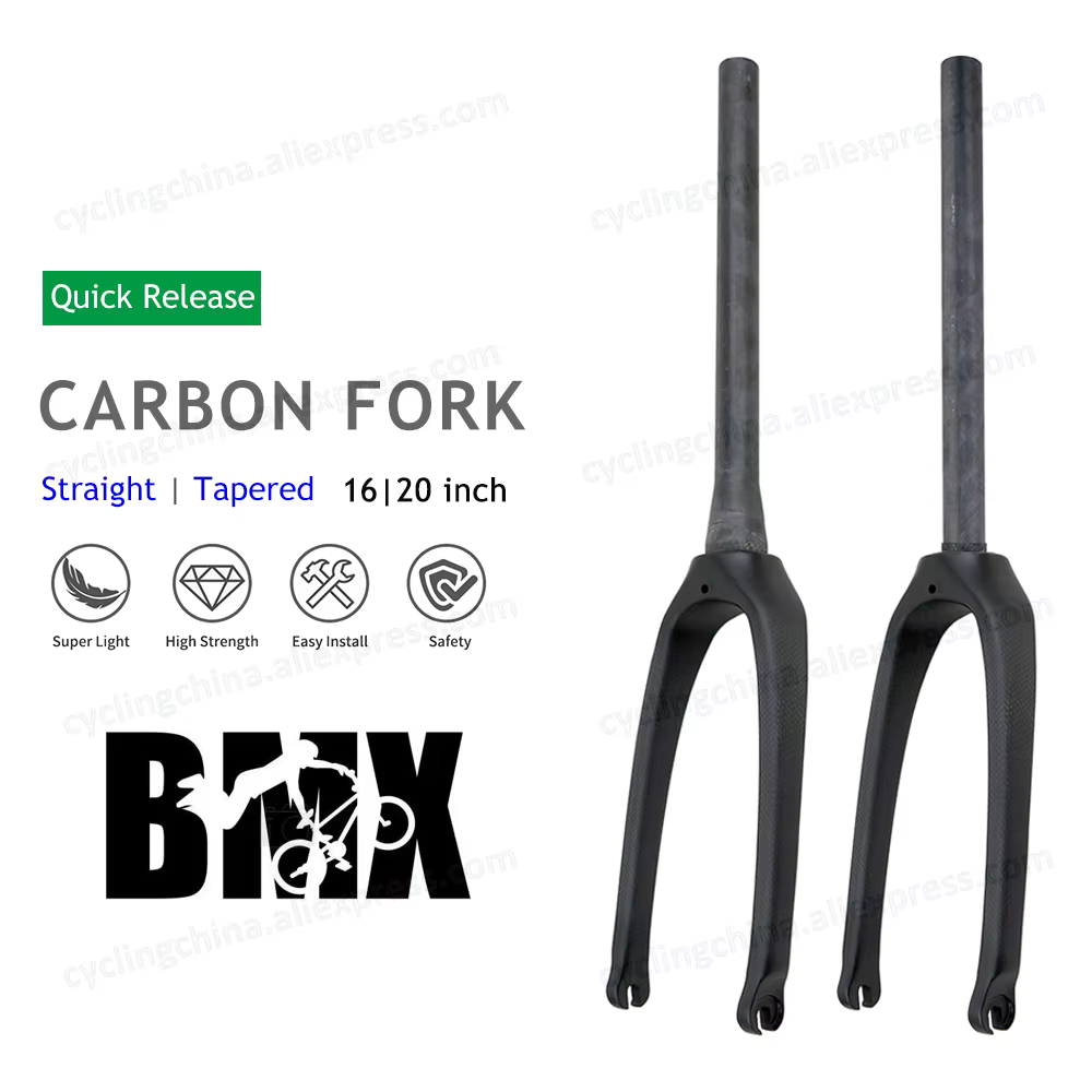 Fourche de vélo pliante à petites roues, dégagement rapide, carbone T800, pièces de vélo élaborées, 