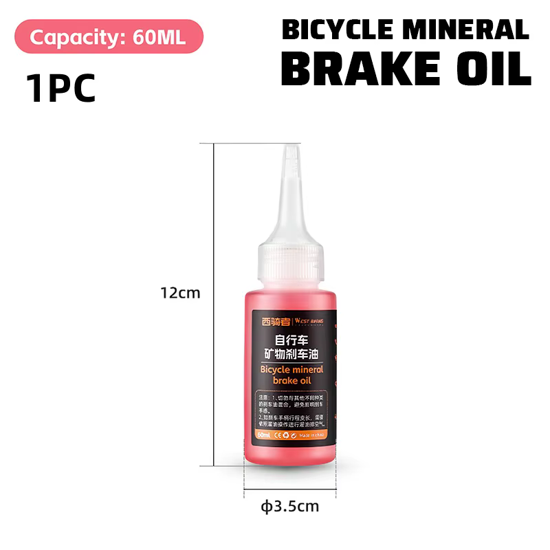 WEST BIKING – huile minérale pour freins de vélo, 60ml/2oz, idéale pour les systèmes de freins hydra