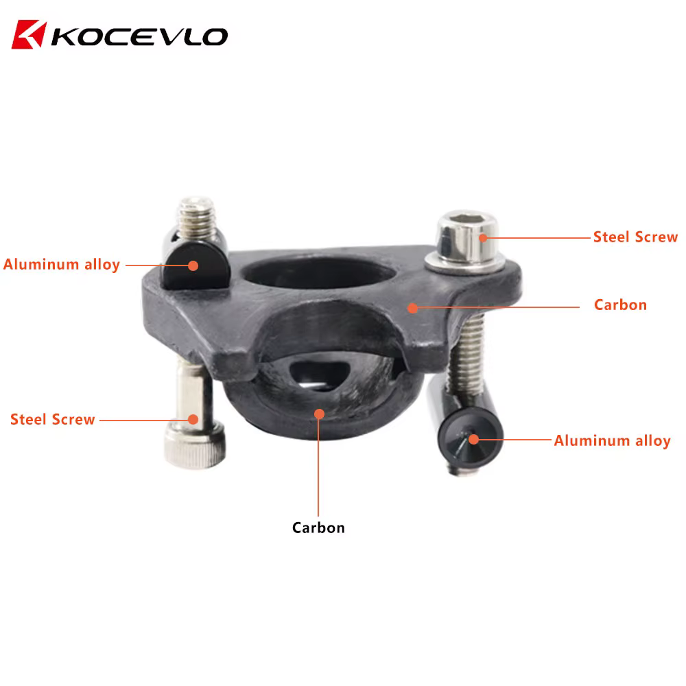 Couvercle de Base de tête de serrage de tige de selle en Fiber de carbone, accessoires pour tiges de