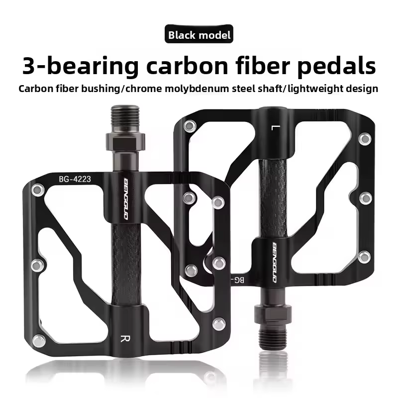 Pédale de vélo BENGGUO en alliage d'aluminium/axe CR-MO, 3 roulements, pédale de vélo BMX antidérapa