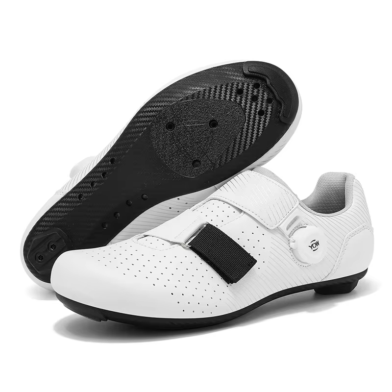 Chaussures de cyclisme sur route à semelle large, respirantes, légères, antidérapantes, amortissante