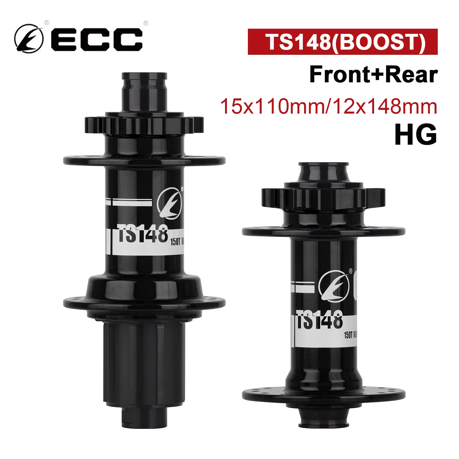 Moyeu de vélo VTT ECC 150T Boost 15x110mm TS148 TS100 4 roulements ultra-lubrifiés bruyants, engrena