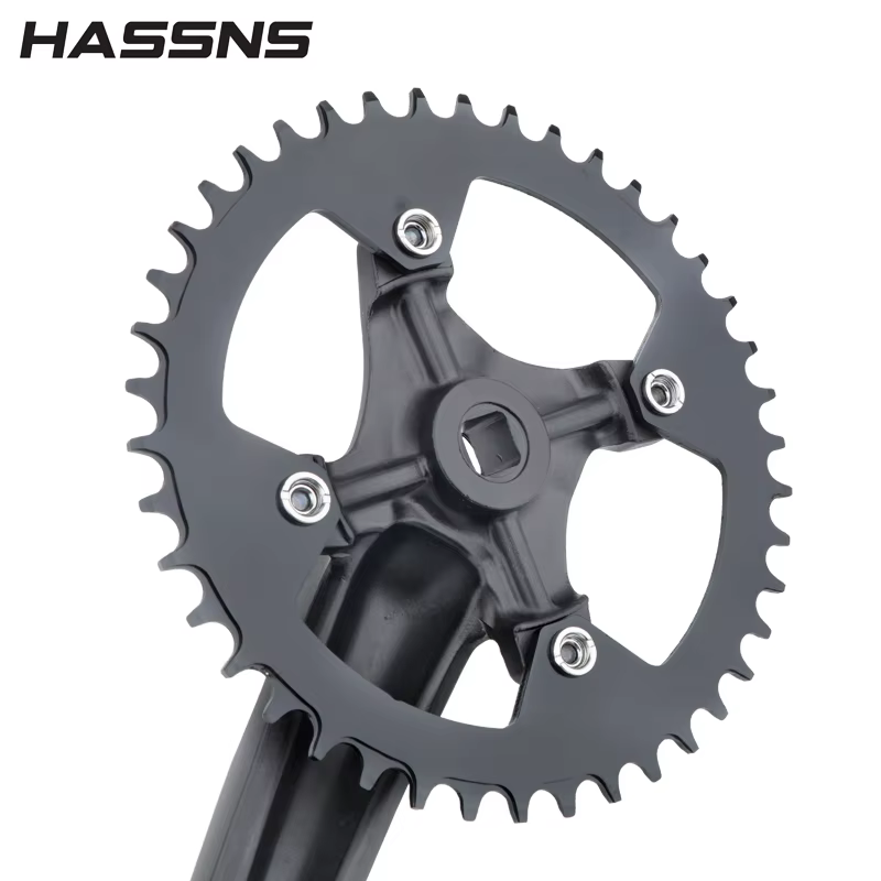 HASSNS XT Manivelle de vélo VTT à axe carré 104 BCD, bielles de vélo de montagne 170MM 32/34/36/38/4