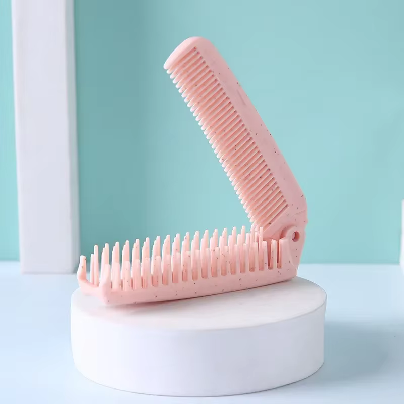 Peigne pliant Portable, brosse à cheveux antistatique de voyage, paille de blé pliante, outil de coi