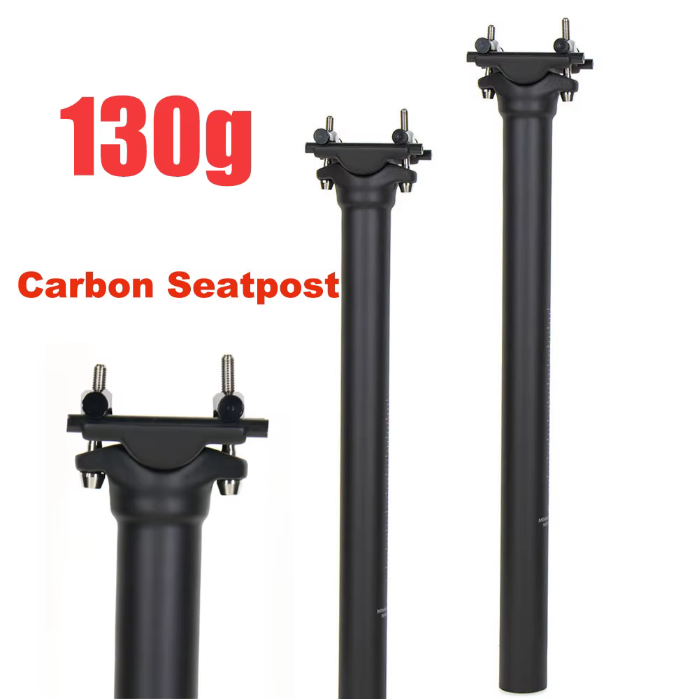 Tige de selle de vélo en Fiber de carbone T800, Tube de selle de route/montage, pièces de vélo 27.2/