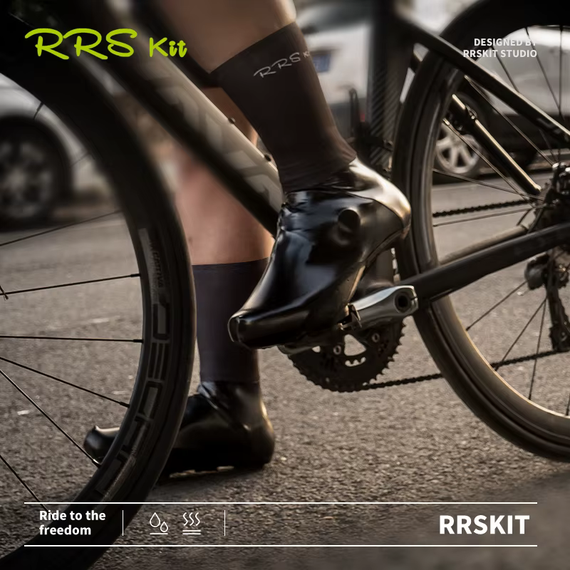 Rrskit couvre-chaussures de cyclisme coupe-vent et imperméable haute élasticité léger respirant prat