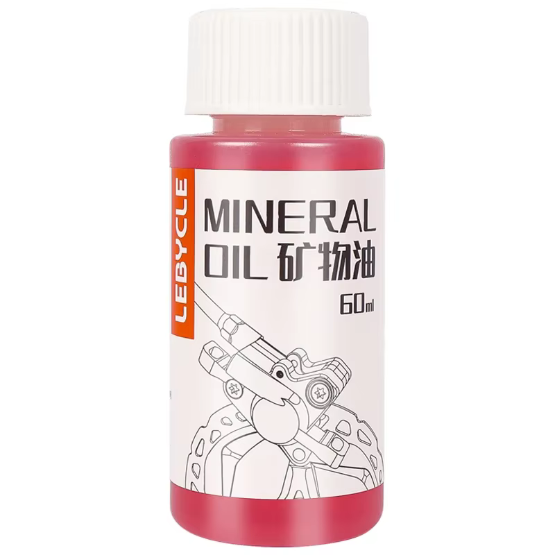 Huile minérale pour frein de vélo LEBYCLE 500ML 60ML, huile minérale pour frein à disque hydraulique