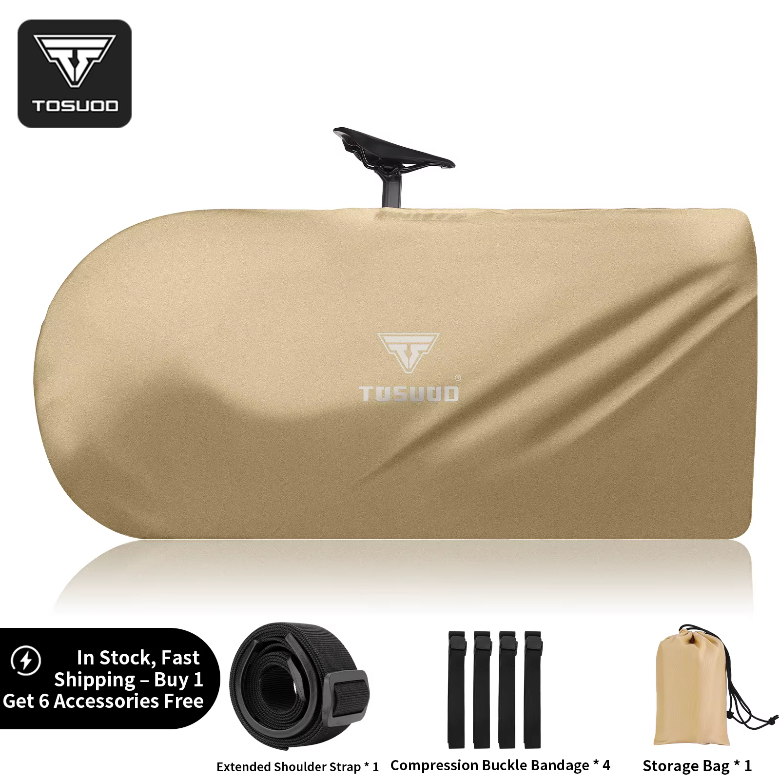 TOSUOD – sac de voyage pour vélo tout compris, grande ouverture, pour vélos de montagne et de route,