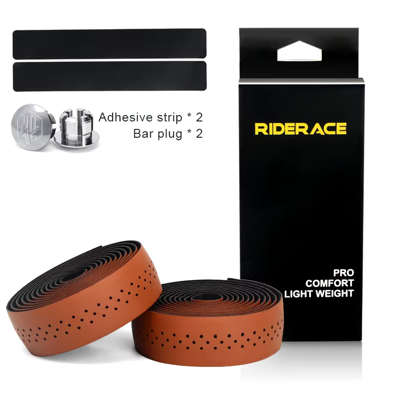 RIDERACE-Bande de guidon de vélo de route, anti-ald, PU oligrespirant, amortissement anti-vibration