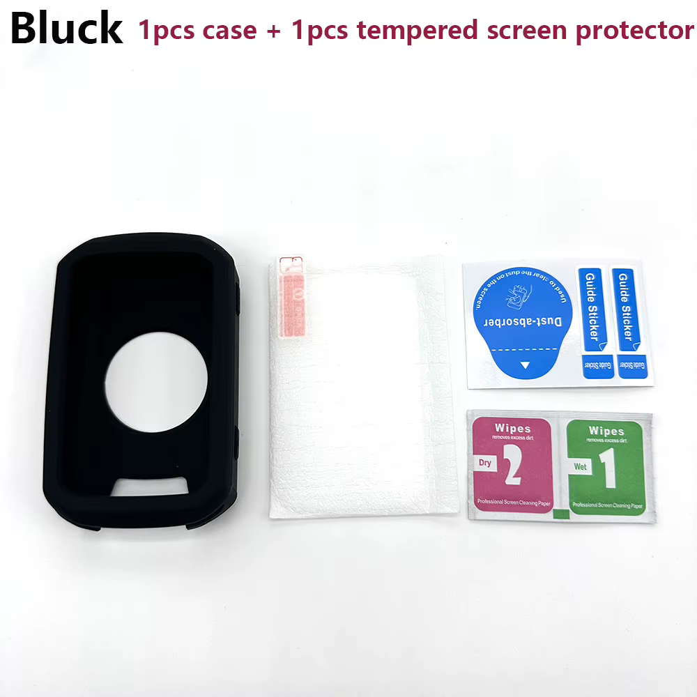 Coque de protection en caoutchouc de silicone pour ordinateur de vélo GPS Edge 550 850, avec films d