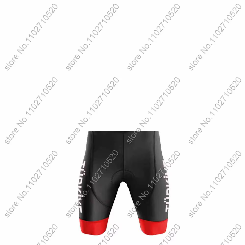 Ensemble de maillot de cyclisme de Turquie, vêtements d'été rouges Türkiye, chemises de vélo de rout