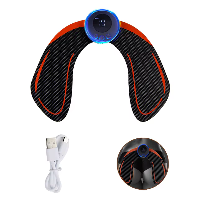Stimulateur Musculaire EMS pour les Hanches, Masseur Amincissant Sans Fil Rechargeable par USB, Entr