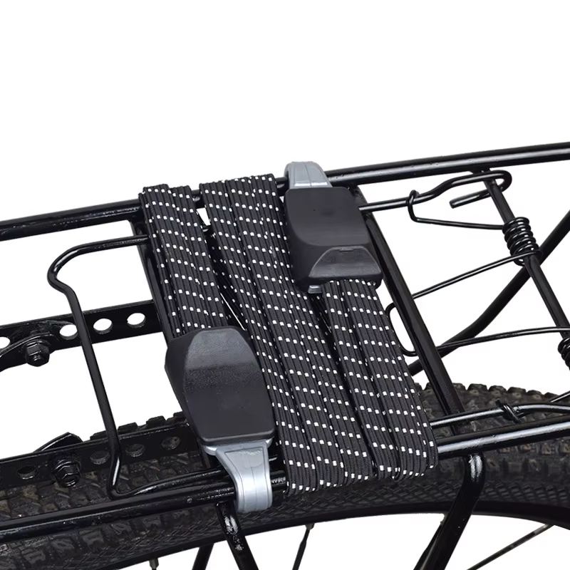 Corde à bagages de vélo, sangles de support élastiques, boucle de ceinture en caoutchouc avec croche