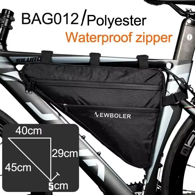 NEWBOLER grand sac Triangle de vélo cadre de vélo sac de Tube avant sac de cyclisme étanche sacoche 