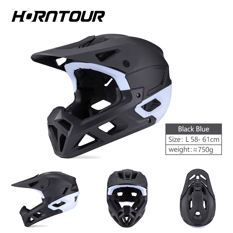 Horntour 2025 adulte VTT casque intégral moulé moto équitation sécurité vélo casque Protection de la