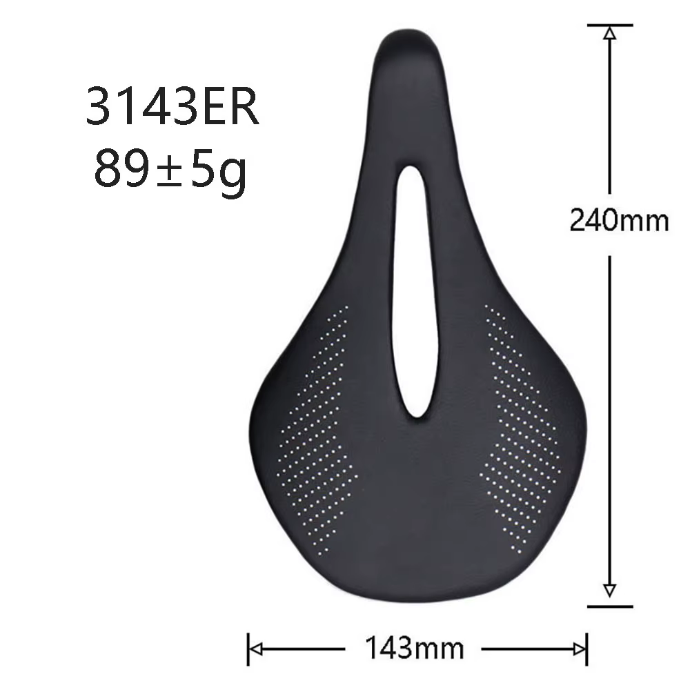 ELITAONE selle de vélo route/Mtb 240x143mm Rail rond en Fiber de carbone 7*7mm Super léger 89g