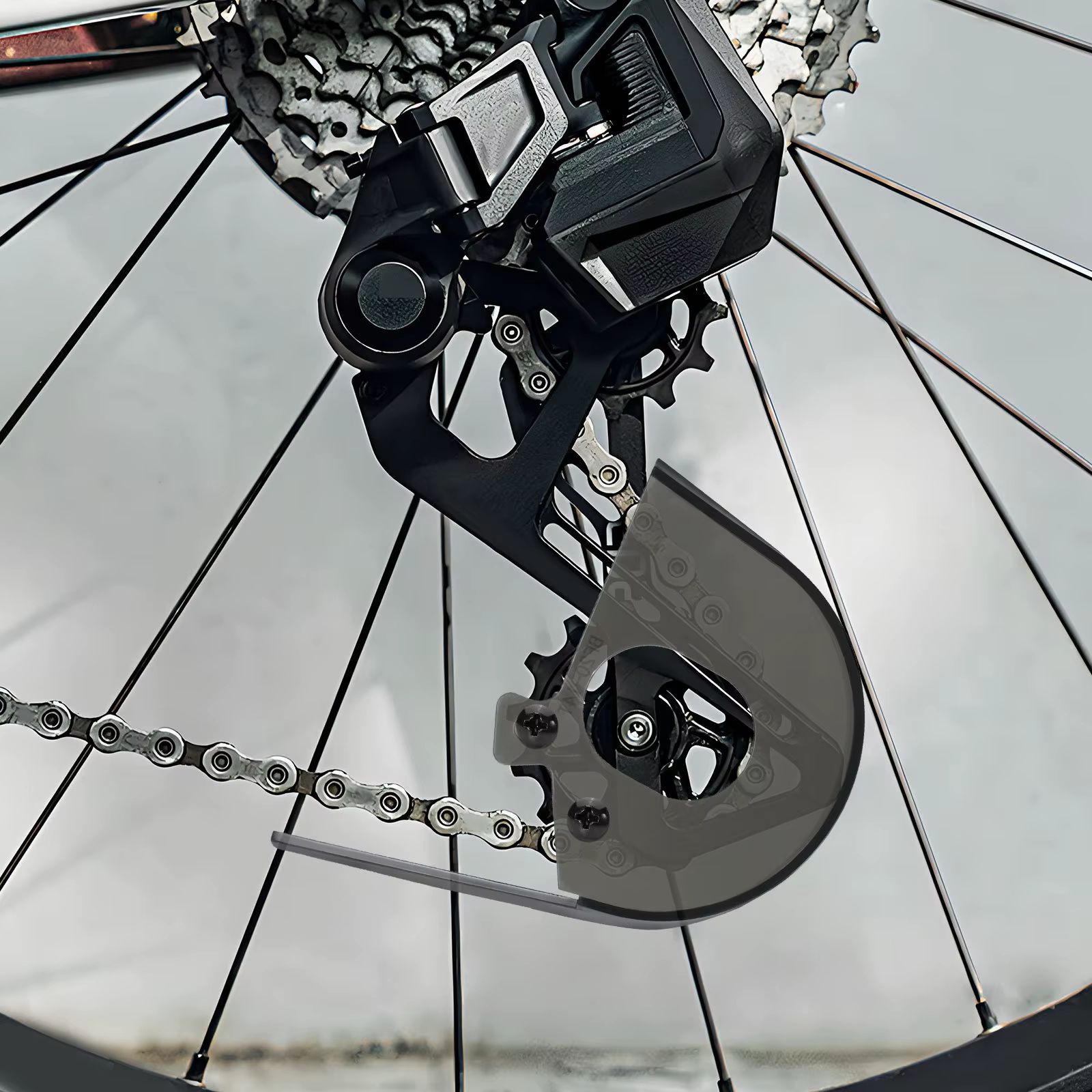 Lot de 2 protections de chaîne de vélo noires, robustes et anti-boue pour vélo de route, faible entr