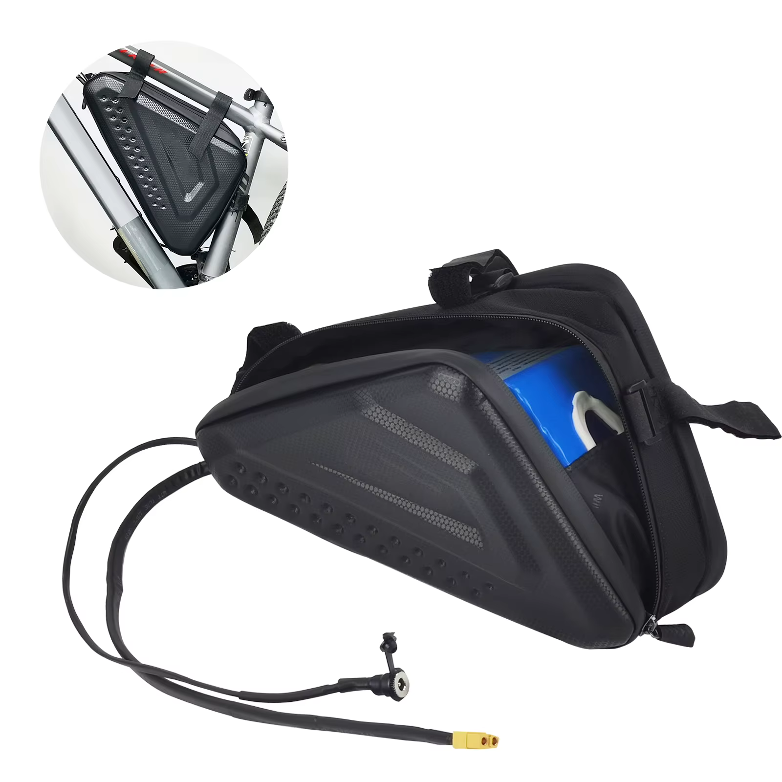 Batterie lithium-ion triangulaire pour moteur de vélo électrique, petite taille, 36V, 48V, 52V, 13Ah