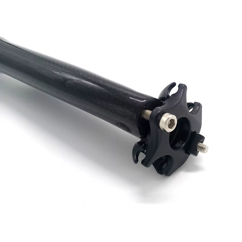 Tige de selle en fibre de carbone 3K, Tube de siège de vélo, noir mat, rouge, sans marque, 27.2/30.8