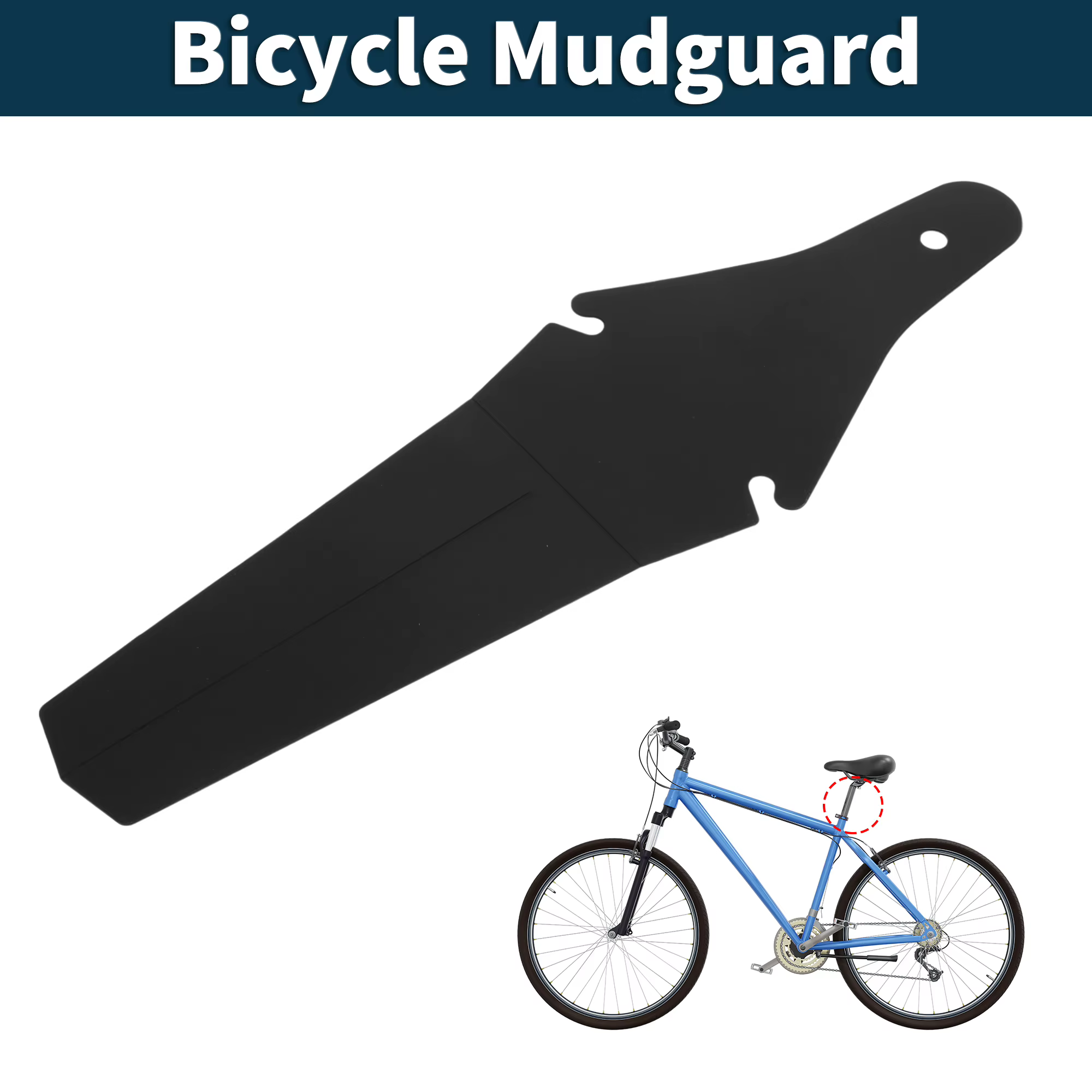 X Autohaux vélo de route vtt garde-boue arrière 12.99 "insertion siège garde-boue garde-boue noir
