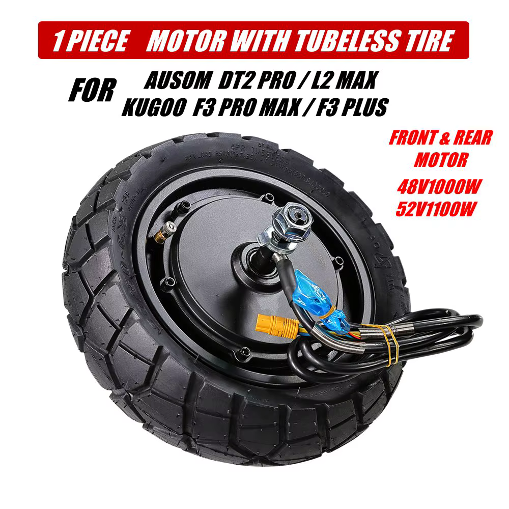 Moteur avec pneu tubeless pour trottinette électrique AUSOM DT2 PRO L2 MAX KUGOO F3 PRO MAX F3 PLUS 