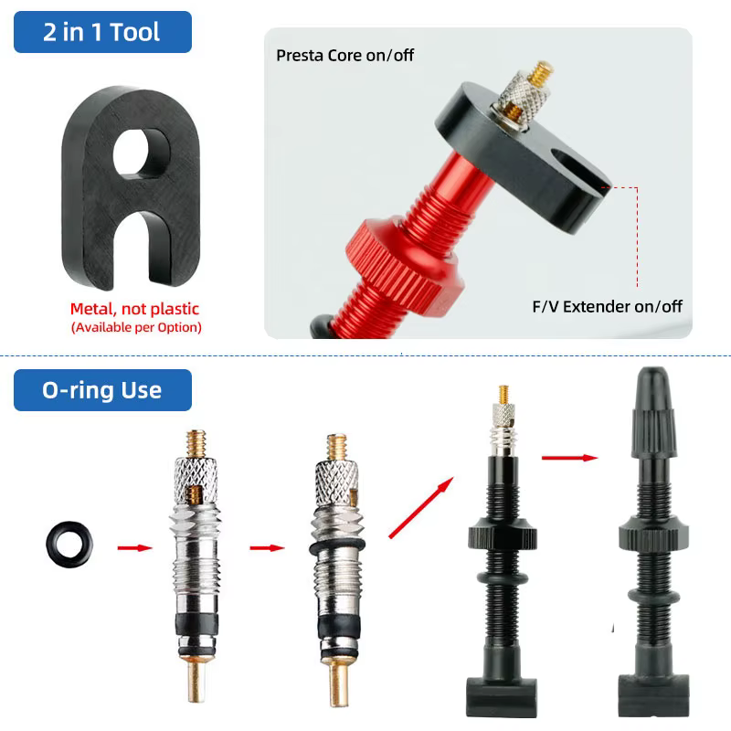 Deemount noyau de Valve Presta de qualité supérieure 2/6/12 pièces en laiton CNC FV vtt Tubes de vél