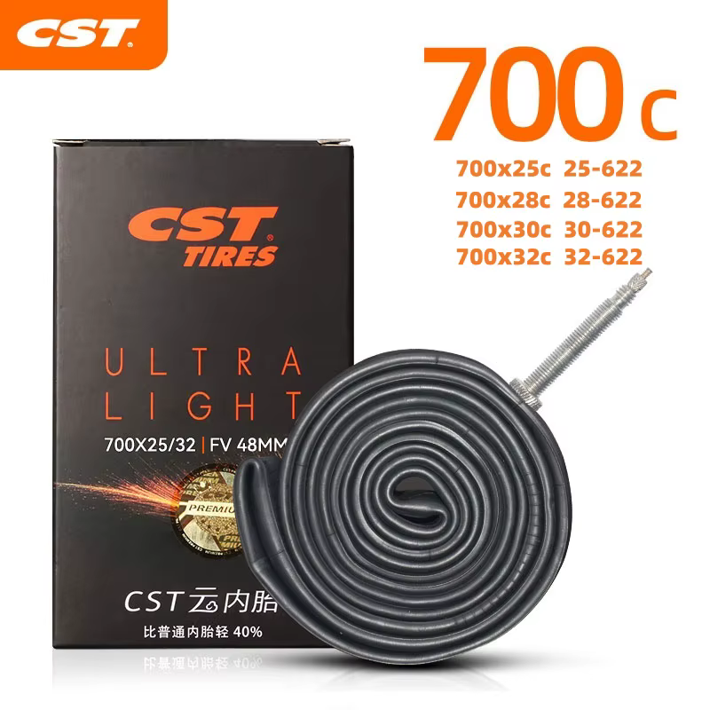 Chambre à air de vélo ultralégère pour route 700 X 18 23 25 28 30 32, pneu en caoutchouc pour vélo d
