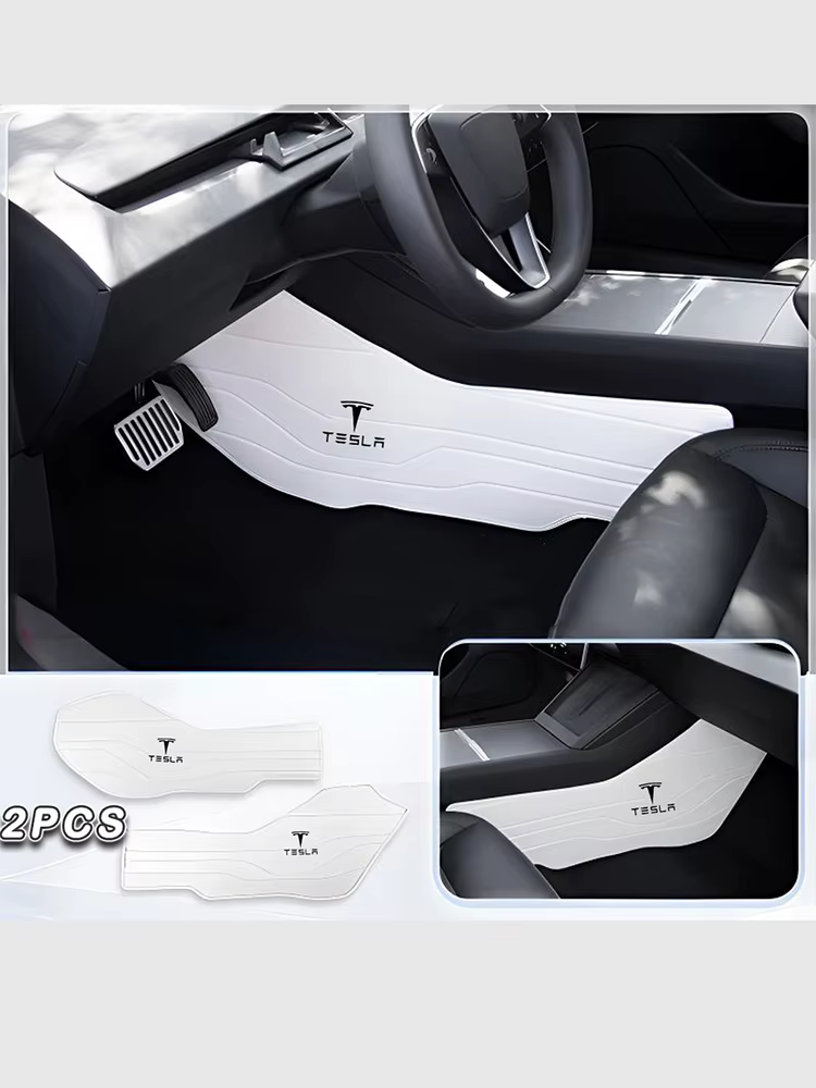 Pour Tesla Model Y/YL Juniper, accessoires de décoration intérieure, protections, tapis en cuir blan
