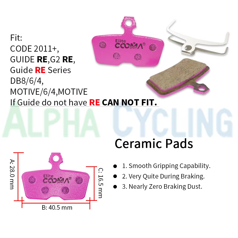 4 paires de plaquettes de frein à disque en céramique pour vélo, pour SRAM Motive, DB8/6/4, CODE R (