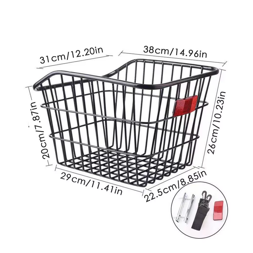 Panier arrière de vélo en métal, grand support arrière, cadre de Cycle, étagère arrière, cartable, p