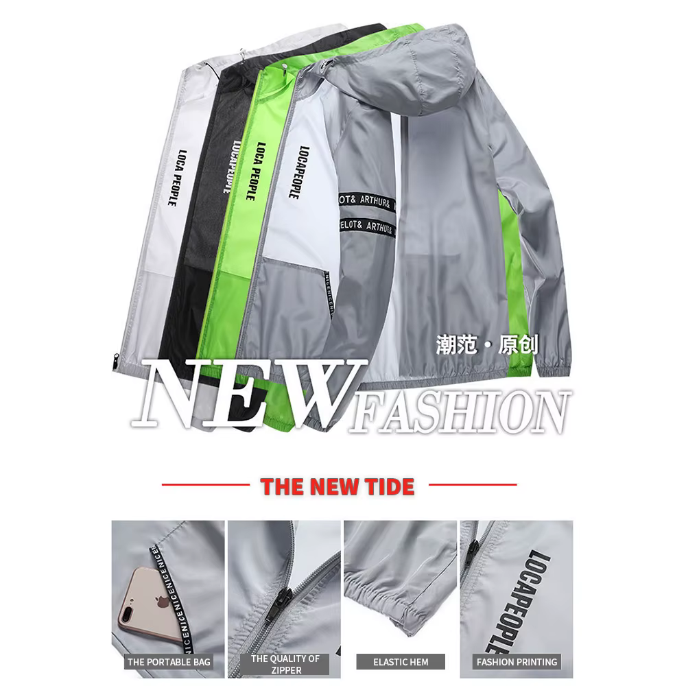 Protection solaire homme été cyclisme veste sport décontracté jeunesse manteau Anti-UV Sports de ple