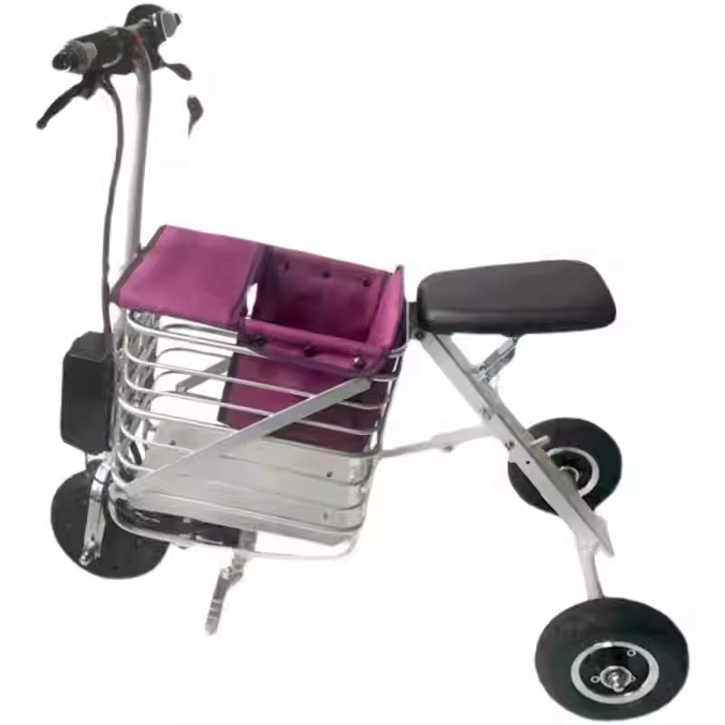 Tricycle électrique Parent-enfant, petit Mini Scooter pliant avec siège, Scooter de mobilité léger d