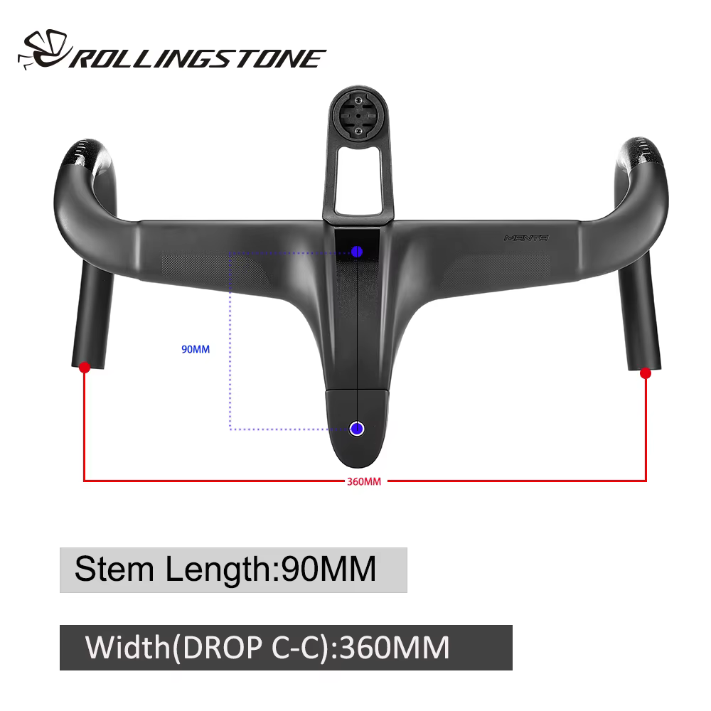 Guidon de vélo de route Rolling Stone MANTA pour Lapierre, guidon aérodynamique en carbone avec pass