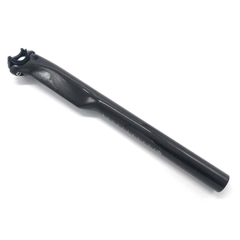 Tige de selle en fibre de carbone 3K, Tube de siège de vélo, noir mat, rouge, sans marque, 27.2/30.8