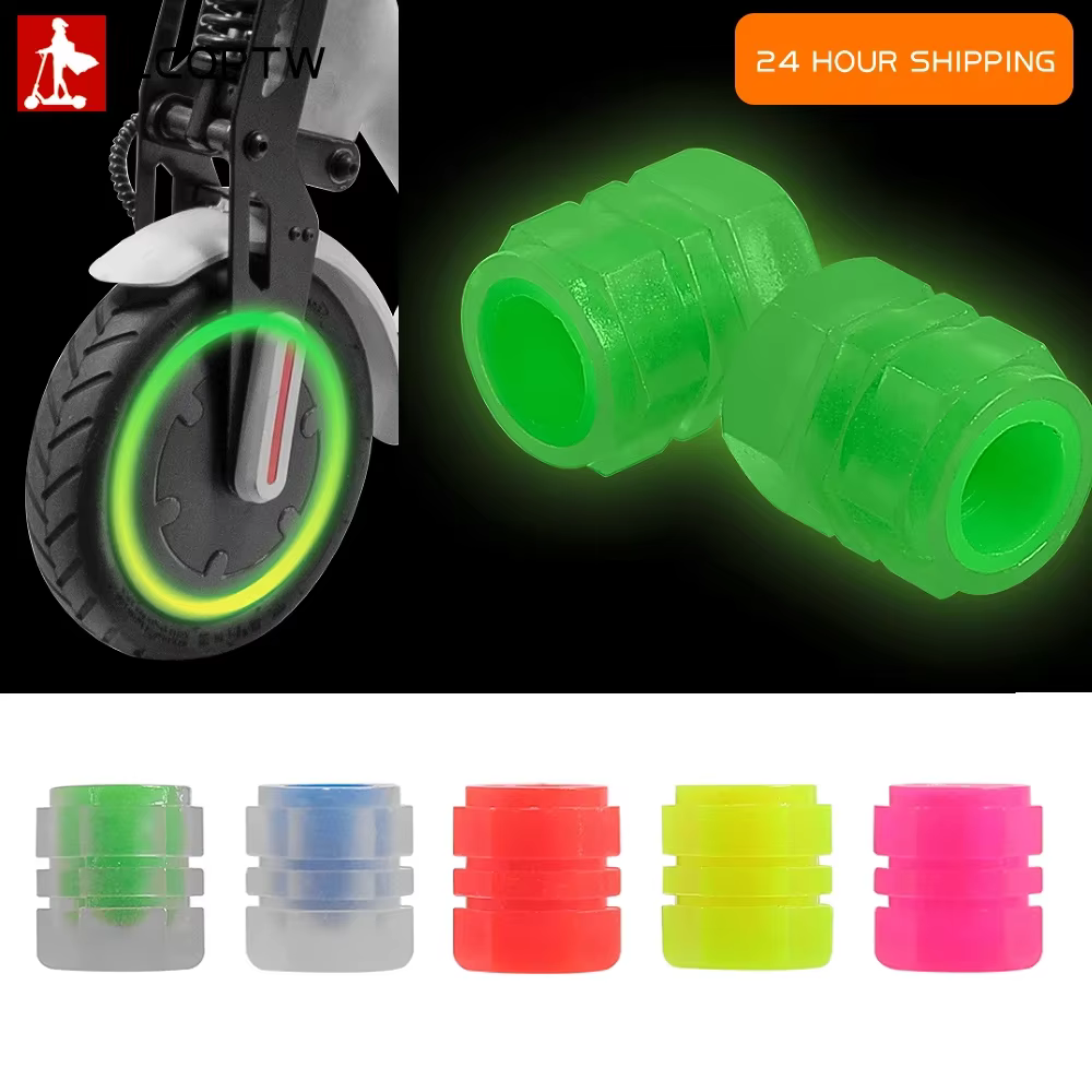 Bouchons de Valve de pneu lumineux fluorescents pour Ninebot Max G30 G2 pour Xiaomi M365 Pro Mi4 Mi3