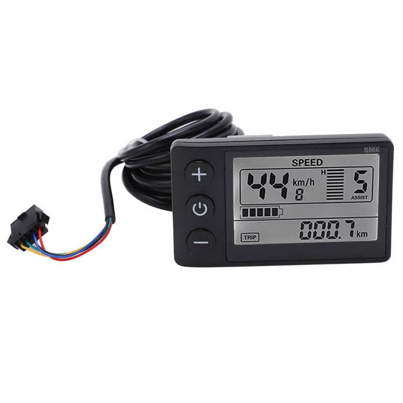 Kit de contrôleur sans balais pour vélo électrique, 36/48V, 500/750W, 22A, 9 tubes, avec écran LCD 8