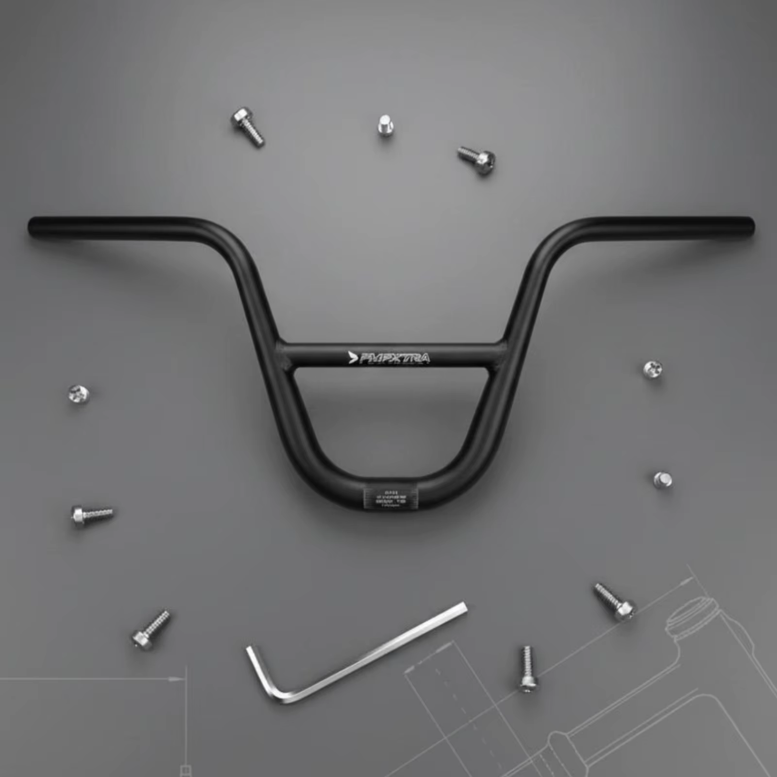 Guidon de VTT robuste et durable avec une montée en hauteur, guidon avec barre transversale légère