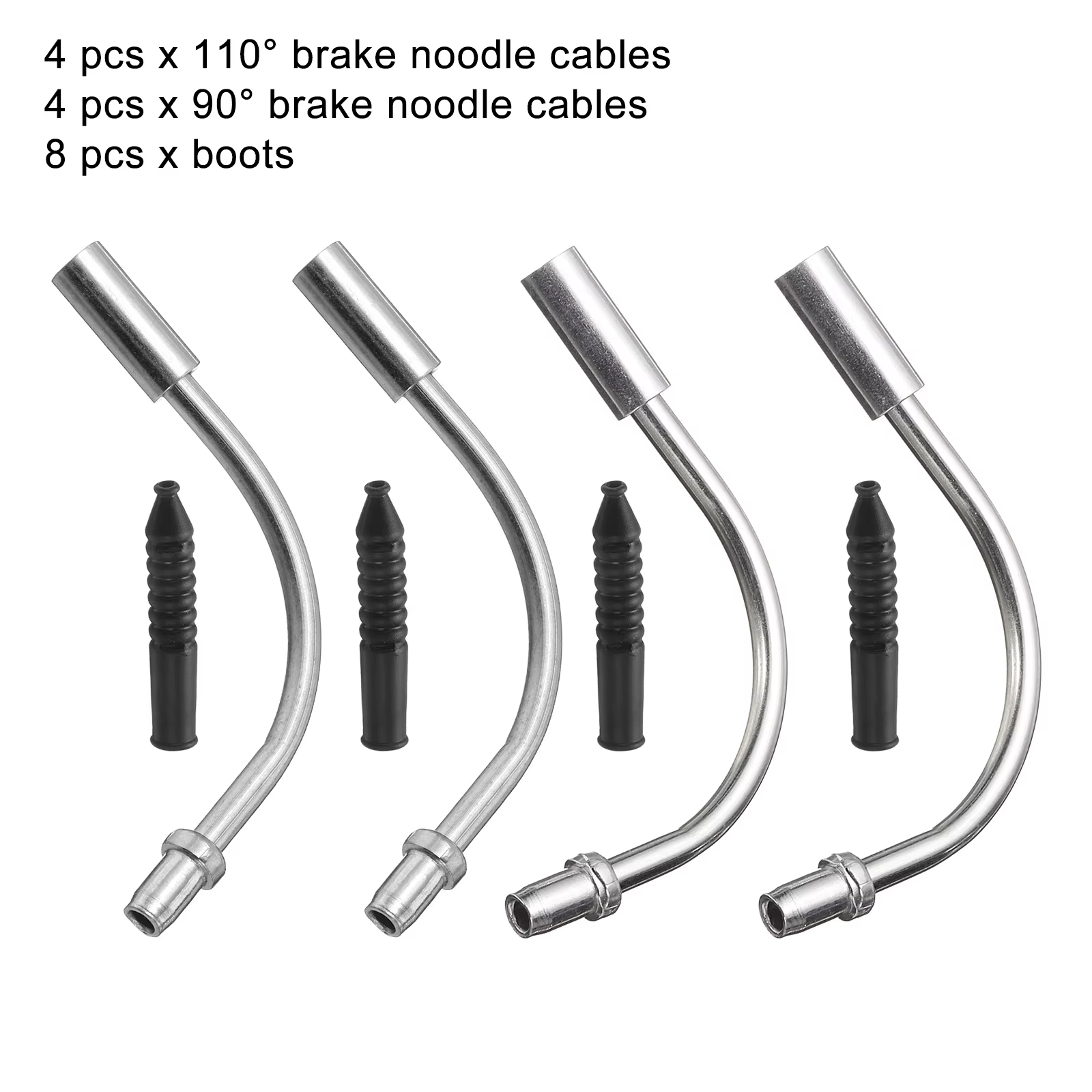 Kit de câbles de nouilles de frein de vélo en aluminium, tuyau de frein en V avec bottes en caoutcho