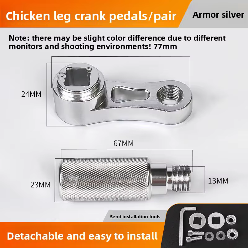 Pédales amovibles pour vélo électrique, modèle CNC, en aluminium, accessoire universel pour motos et