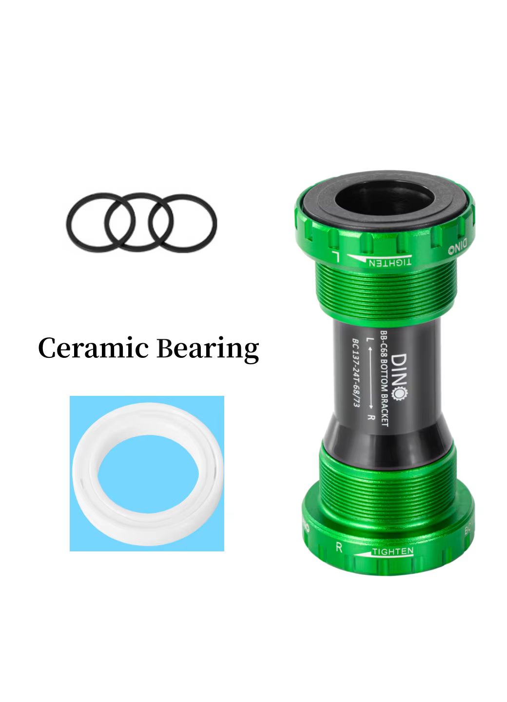 Roulement entièrement en céramique BB Shell 68mm 73mm supports inférieurs applicables à 22/24mm X5 X
