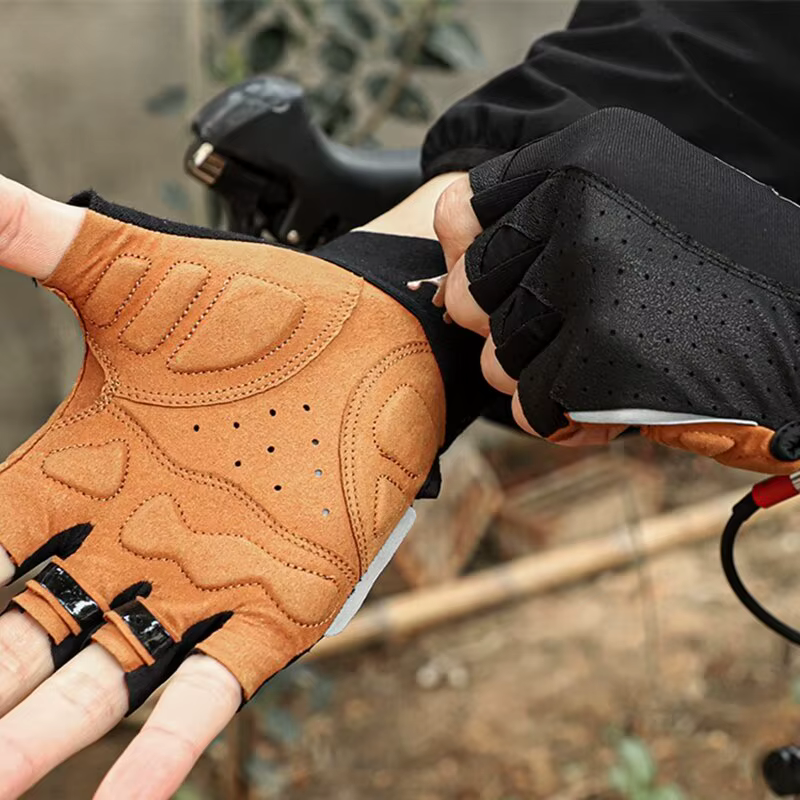 WEST BIKING-Gants de cyclisme demi-doigt pour hommes et femmes, gants de vélo VTT, course à pied, fi