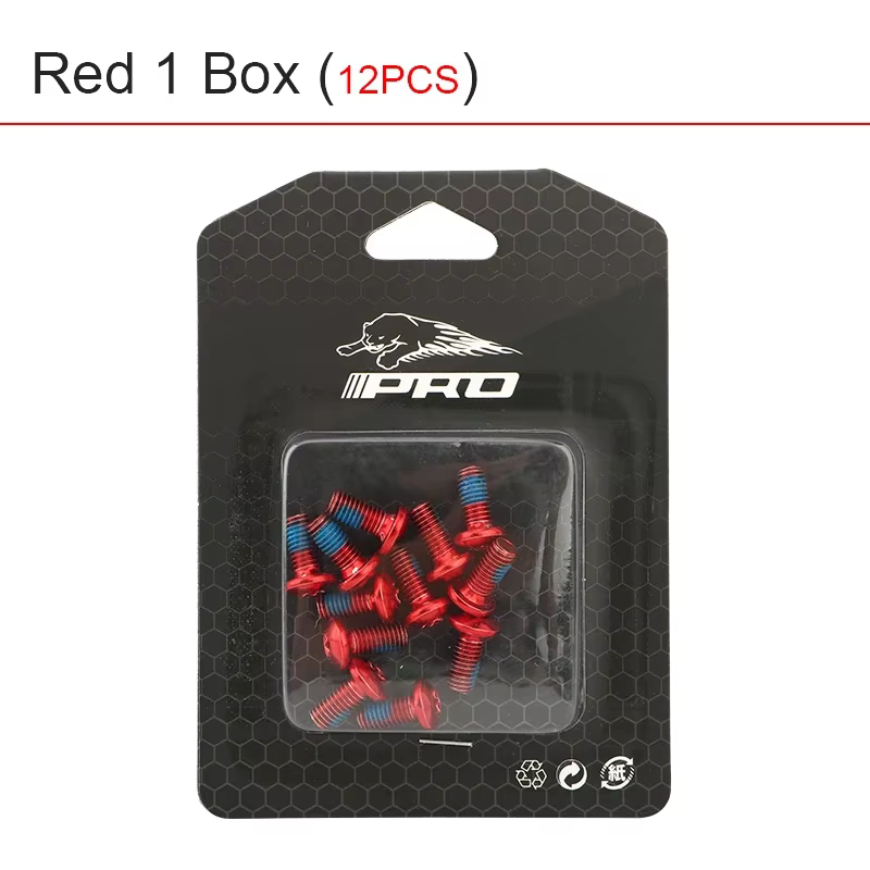 Rotor de frein à disque de vélo T25 rouge/bleu/vert/violet/or/vis plaquées en alliage d'acier pour v