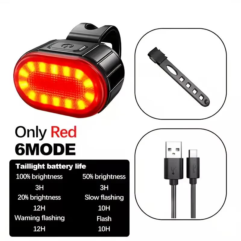 Phare de vélo LED feu avant de vélo type-c lampe de vélo Rechargeable lumières de guidon ultralégère