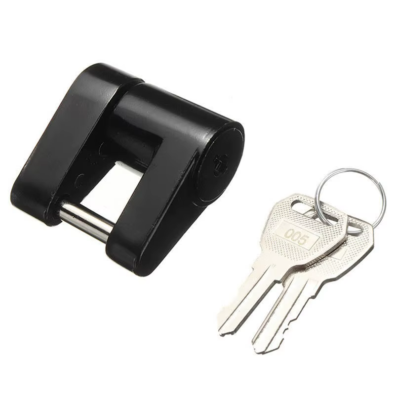 Serrure en alliage de Zinc 1/4, petit accessoire de remorque, deux clés, protecteur de sécurité, con