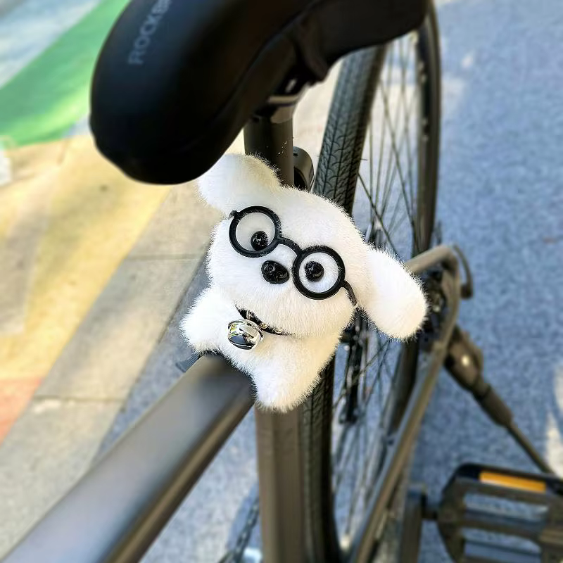 CA 1 pièce, nouveau pendentif décoratif en peluche chiot mignon pour guidon de vélo, vélo électrique