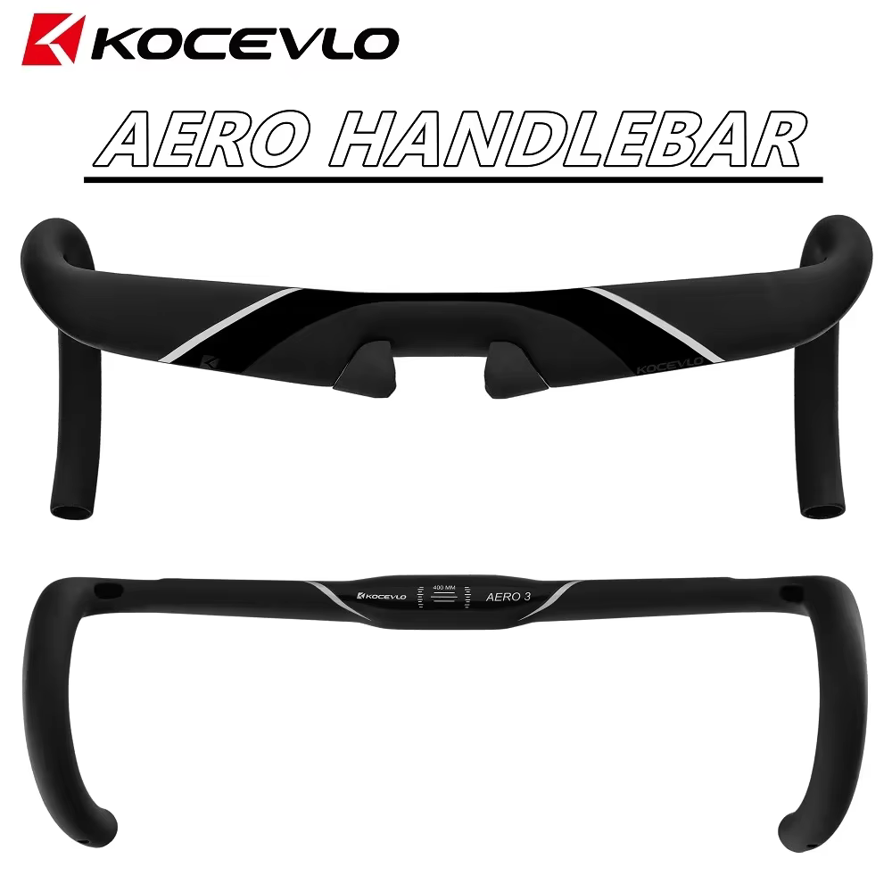 KOCEVLO-Guidon de vélo de route en carbone AERO 3, UD mat, routage interne, guidon de vélo de route,