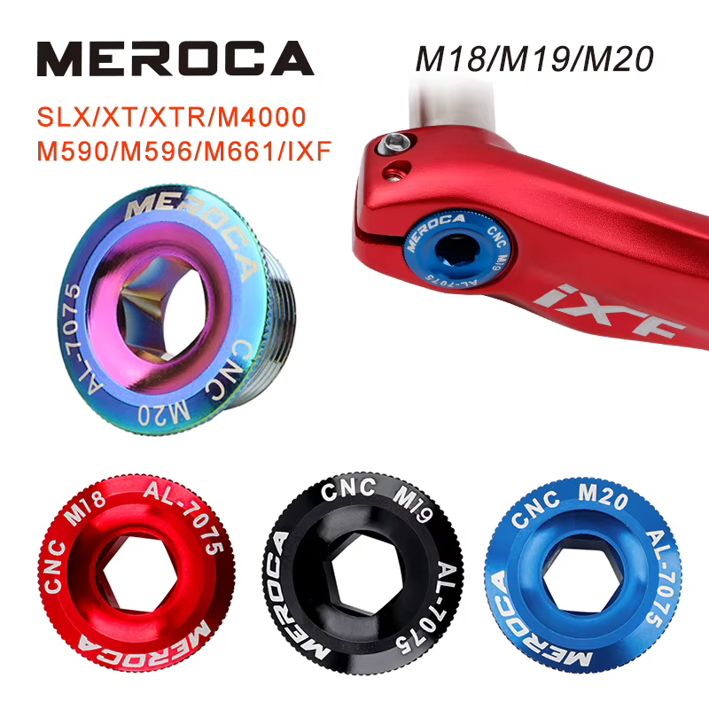 MEROCA vtt couvercle de manivelle de vélo M15 M18 M19 M20 vis de pédalier de VTT boulon CNC en allia