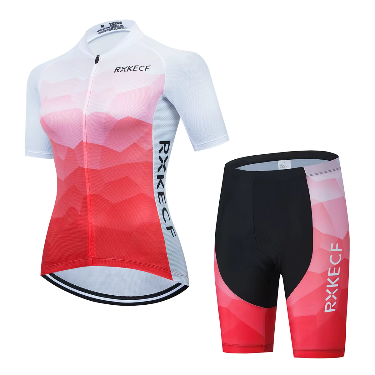 RXKECF Pro 2023 femme manches courtes cyclisme Maillot ensemble tenue de sport vélo vêtements Kit vt