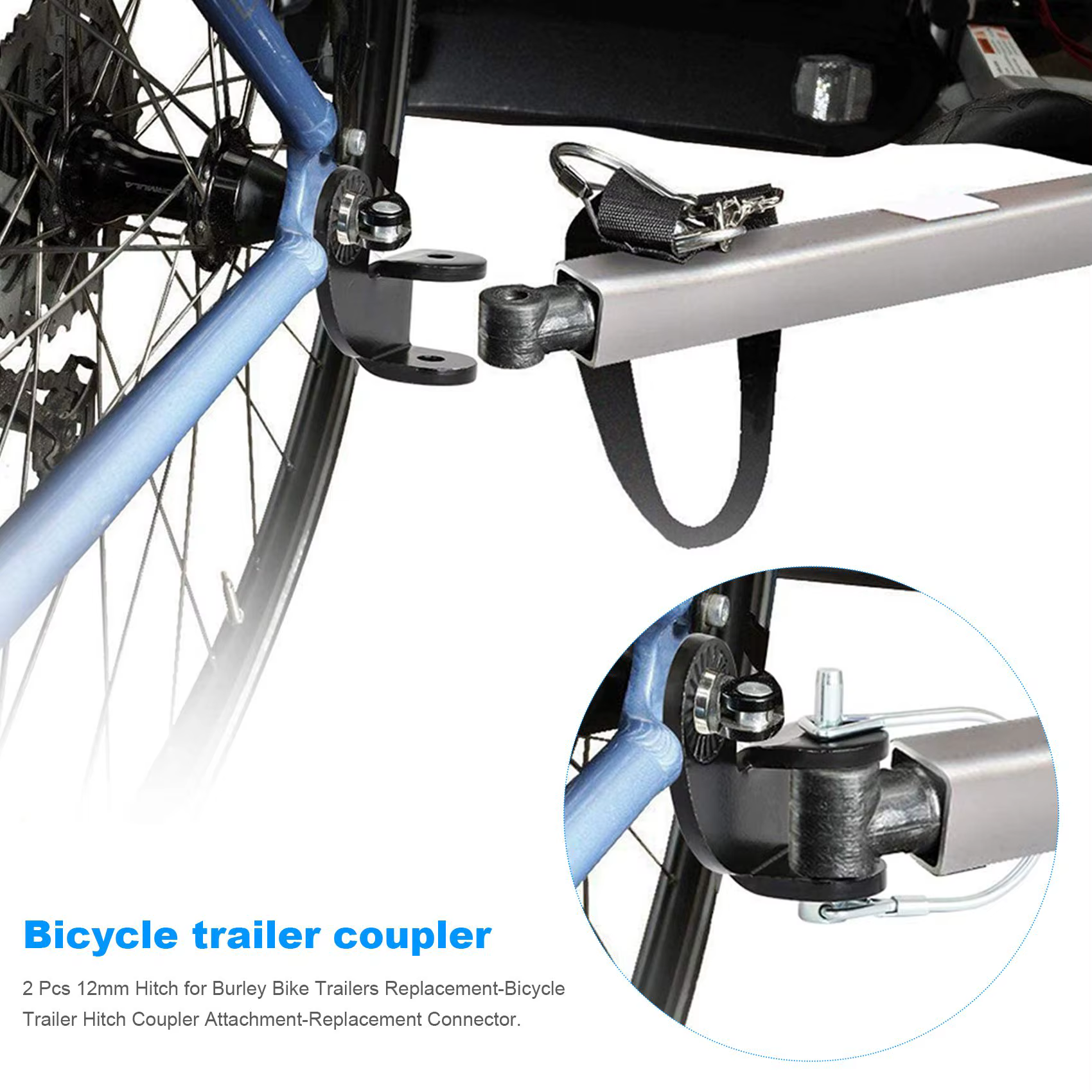 Connecteur de remplacement pour remorque de vélo Burley, attelage de 12mm, accessoire de rêve, coure